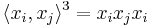 \langle x_i, x_j \rangle^3 = x_ix_jx_i