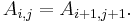 A_{i,j} = A_{i%2B1,j%2B1}.\ 