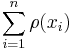 \sum_{i=1}^n \rho(x_i)