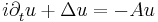 \displaystyle i \partial_t^{}u %2B \Delta u = -A u