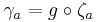 \gamma_a=g\circ\zeta_a