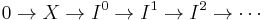 0\to X\to I^0\to I^1\to I^2\to\cdots