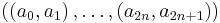  \left(\left(a_0,a_1\right),\dots,\left(a_{2n},a_{2n%2B1}\right)\right) 