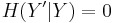 H(Y'|Y)=0