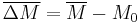 \overline{\Delta M} = \overline{M}- M_0 