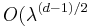 O(\lambda^{(d-1)/2}