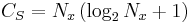 C_S=N_x\left(\log_2 N_x%2B1\right)\,