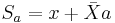 S_a = x %2B \bar{X} a