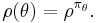 \rho(\theta) = \rho^{\pi_\theta}.