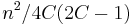 n^2 / 4C(2C-1)