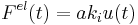  F^{el}(t) = a k_i u(t) 