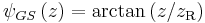 \psi _{GS}\left( z\right) =\arctan \left( z/z_\mathrm{R}\right)