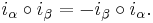 i_\alpha\circ i_\beta = -i_\beta\circ i_\alpha.