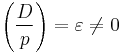 \left(\frac{D}{p}\right) = \varepsilon \ne 0