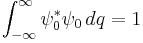 \int_{-\infty}^\infty \psi_0^* \psi_0 \,dq = 1