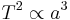 T^2 \propto a^3 \,