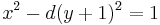 x^2-d(y%2B1)^2= 1