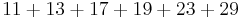 11 %2B 13 %2B 17 %2B 19 %2B 23 %2B 29