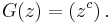 G(z) = \left(z^c\right).