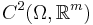 C^2(\Omega, \mathbb{R}^m)