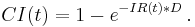 CI(t)=1-e^{-IR(t) * D}\, .