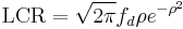 \mathrm{LCR} = \sqrt{2\pi}f_d\rho e^{-\rho^2}