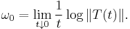  \omega_0 = \lim_{t\downarrow0} \frac1t \log \| T(t) \|. 