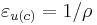 \varepsilon_{u(c)} = 1/\rho