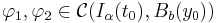 \varphi_1,\varphi_2\in\mathcal{C}(I_{\alpha}(t_0),B_b(y_0))