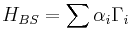 H_{BS}=\sum \alpha_i \Gamma_i