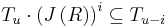 T_u\cdot \left(J\left(R\right)\right)^i\subseteq T_{u-i}