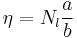 \eta = N_l \frac{a}{b}