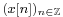 \scriptstyle (x[n])_{n\in\Z}