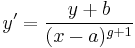 y'= \frac{y%2Bb}{(x-a)^{g%2B1}} 