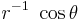  r^{-1}~\cos\theta \,