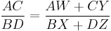 \frac{AC}{BD}=\frac{AW%2BCY}{BX%2BDZ} 