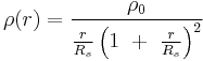 
\rho (r) = \frac{\rho_0}{\frac{r}{R_s}\left(1~%2B~\frac{r}{R_s}\right)^2}
