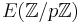 E(\mathbb{Z}/p\mathbb{Z})