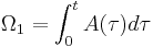 \Omega _{1} =\int_{0}^{t}A (\tau )d\tau 