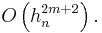  O\left(h_n^{2m%2B2}\right). \, 