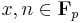 x,n \in \mathbf{F}_{p}