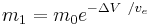 m_1=m_0 e^{-\Delta V\ / v_e}