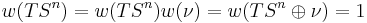 w(TS^n) = w(TS^n)w(\nu) = w(TS^n \oplus \nu) = 1