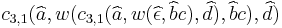 c_{3,1}(\widehat{a}, w(c_{3,1}(\widehat{a}, w(\widehat{\epsilon}, \widehat{b}c), \widehat{d}), \widehat{b}c), \widehat{d})