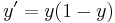 y' = y(1-y)