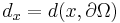 d_x = d(x, \partial \Omega)