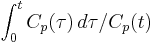  \int_0^t C_p(\tau) \, d\tau / C_p(t)