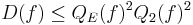 D(f) \leq Q_E(f)^2Q_2(f)^2