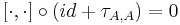 [\cdot,\cdot]\circ (id%2B\tau_{A,A})=0