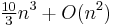 \begin{matrix}\frac{10}{3}\end{matrix} n^3 %2B O(n^2)